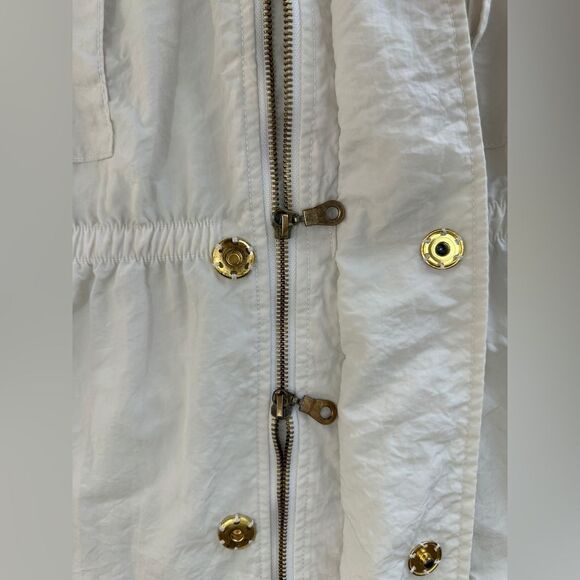 Venezia Nylon Outer Shell Stylish Trenchcoat Jacket Size XL Color Antique White - Picture 9 of 15